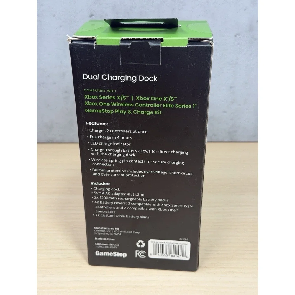 GAME STOP XBOX ONE Dual‎ Charging Dock V2 Station with 2x Batteries